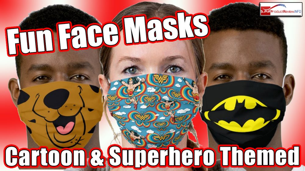 Superhero and cartoon themed facemasks - SuperProductReview - Protect against COVID-19 Coronavirus
